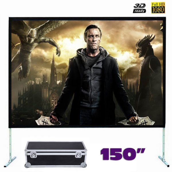 Fast Fold Front Projection Screen 150 Inch 16:9 Ratio
